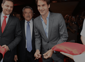 LINDT INAUGURATION DE LA BOUTIQUE  PARIS OPÉRA AVEC ROGER FEDERER